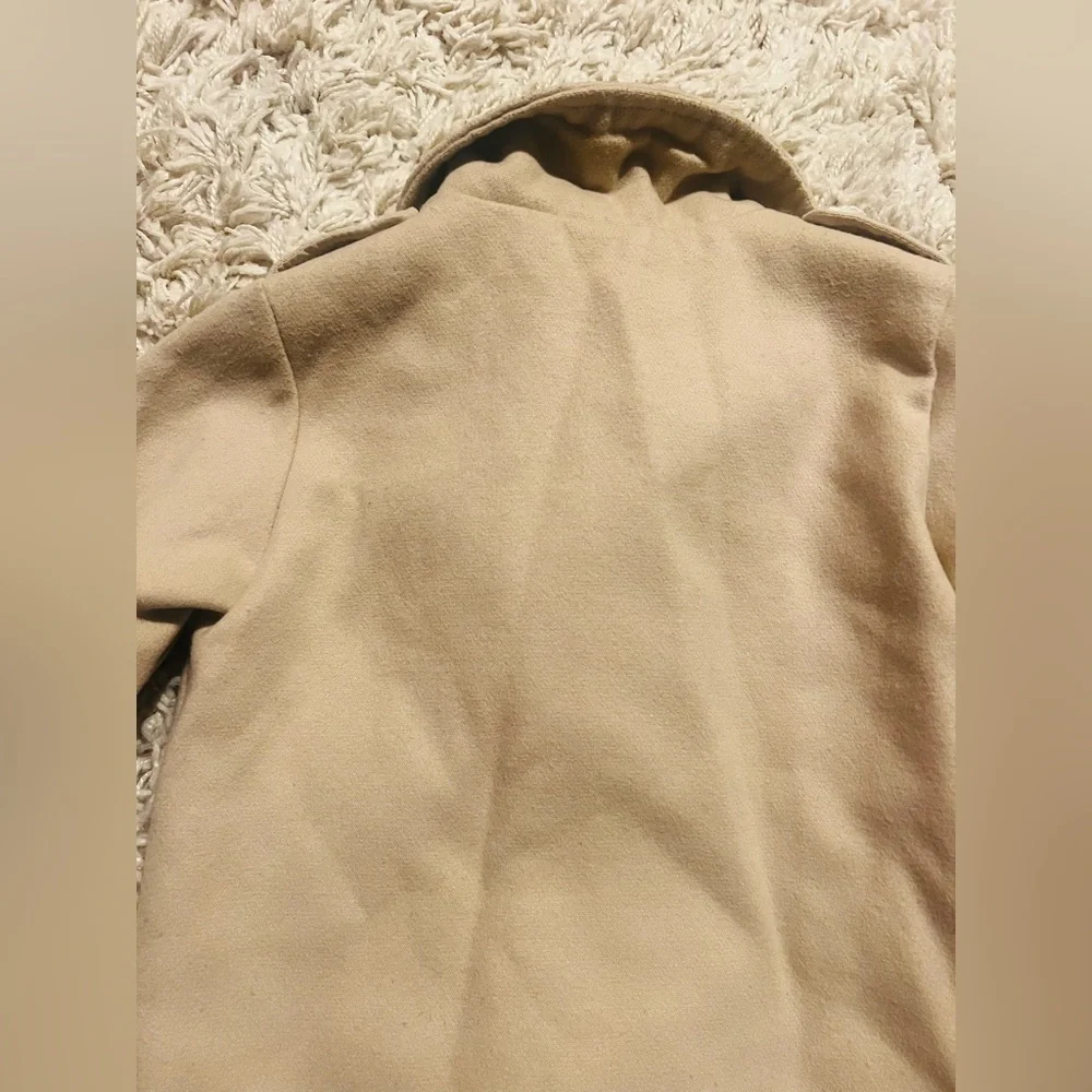 FAO partially wool 12 mos tan winter coat in good condition!